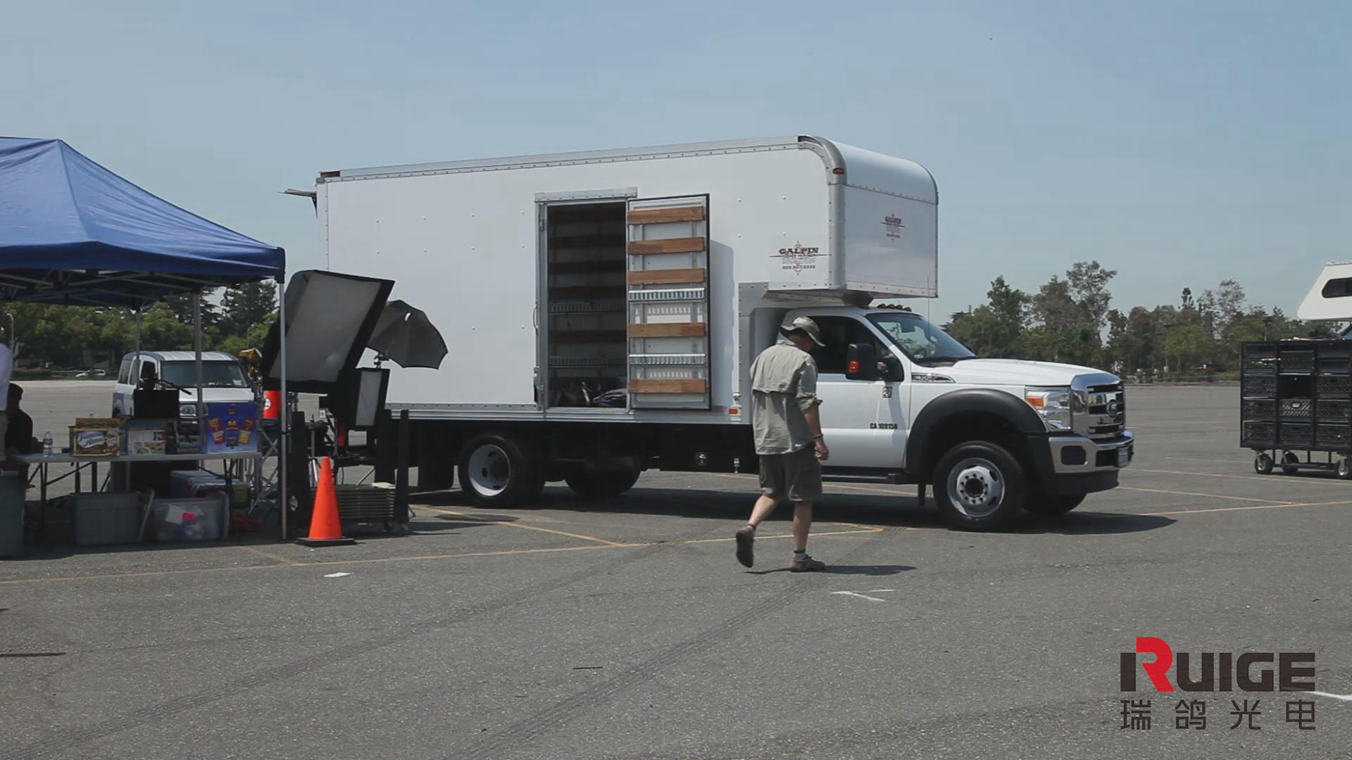 瑞鸽在好莱坞当制片人，箱载监视器广告拍摄花絮之一